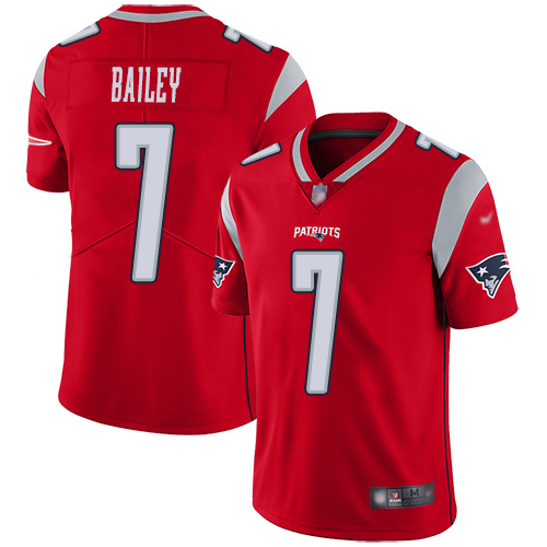 New England Patriots Football #7 Inverted Legend Limited Red Men Jake Bailey NFL Jersey->new england patriots->NFL Jersey
